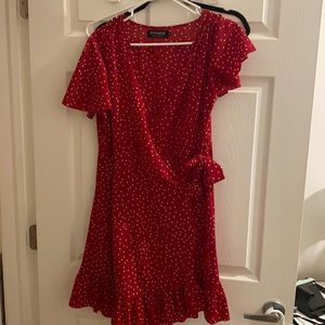 Red shift summer dress